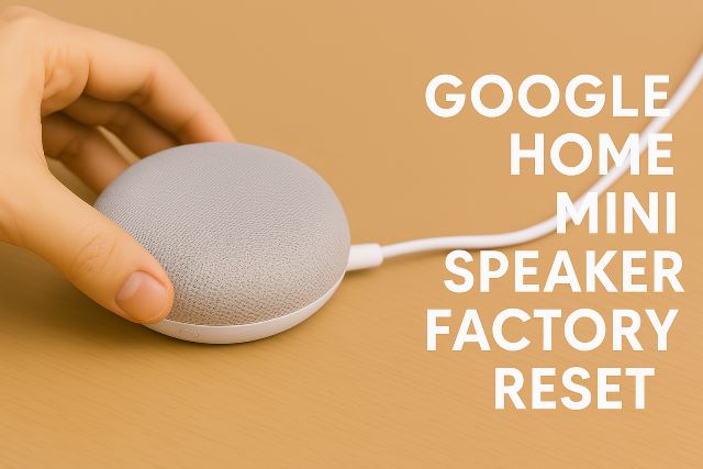 Google home mini speaker factory reset